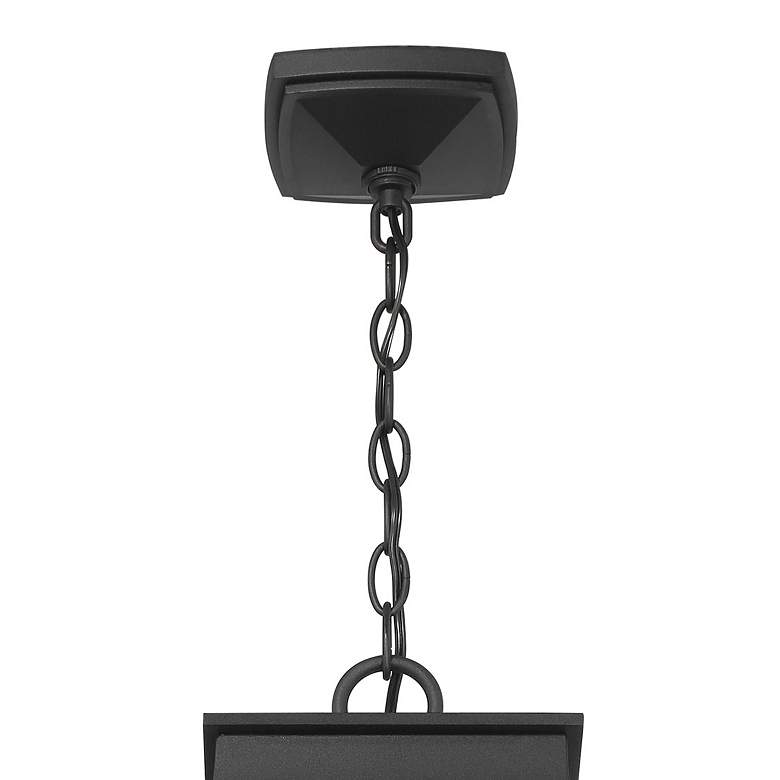Image 4 Great Outdoors Altimeter 4-Light 11-in Black Outdoor Pendant with Shades more views