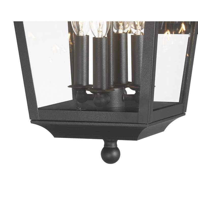 Image 3 Great Outdoors Altimeter 4-Light 11-in Black Outdoor Wall Mount with Shades more views