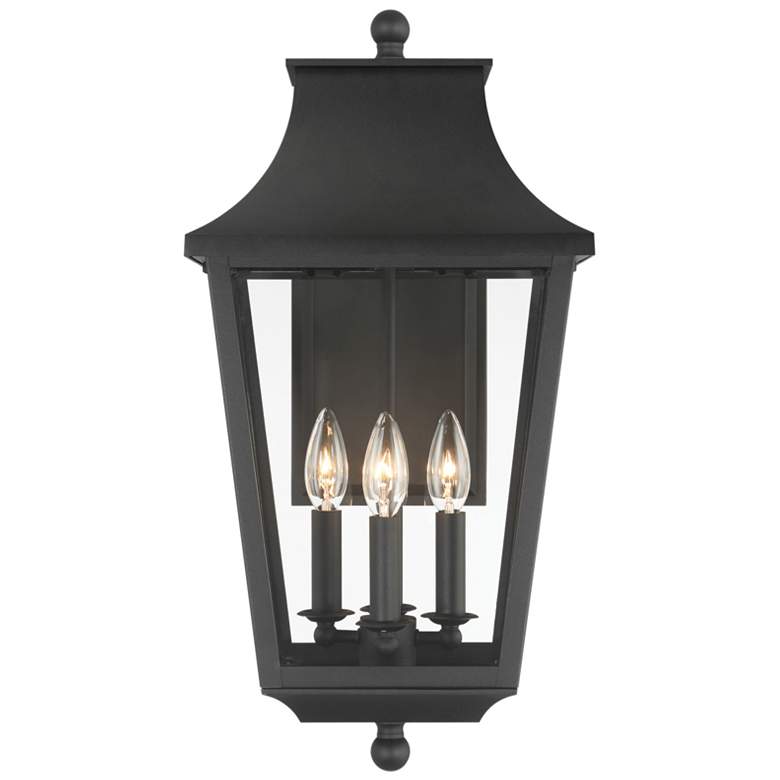 Image 5 Great Outdoors Altimeter 4-Light 11-in Black Outdoor Wall Mount with Shades more views