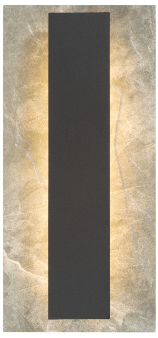 Image 7 Great Outdoors Avenelle LED 13.75in Coal Black and Grey Outdoor Wall Sconce more views