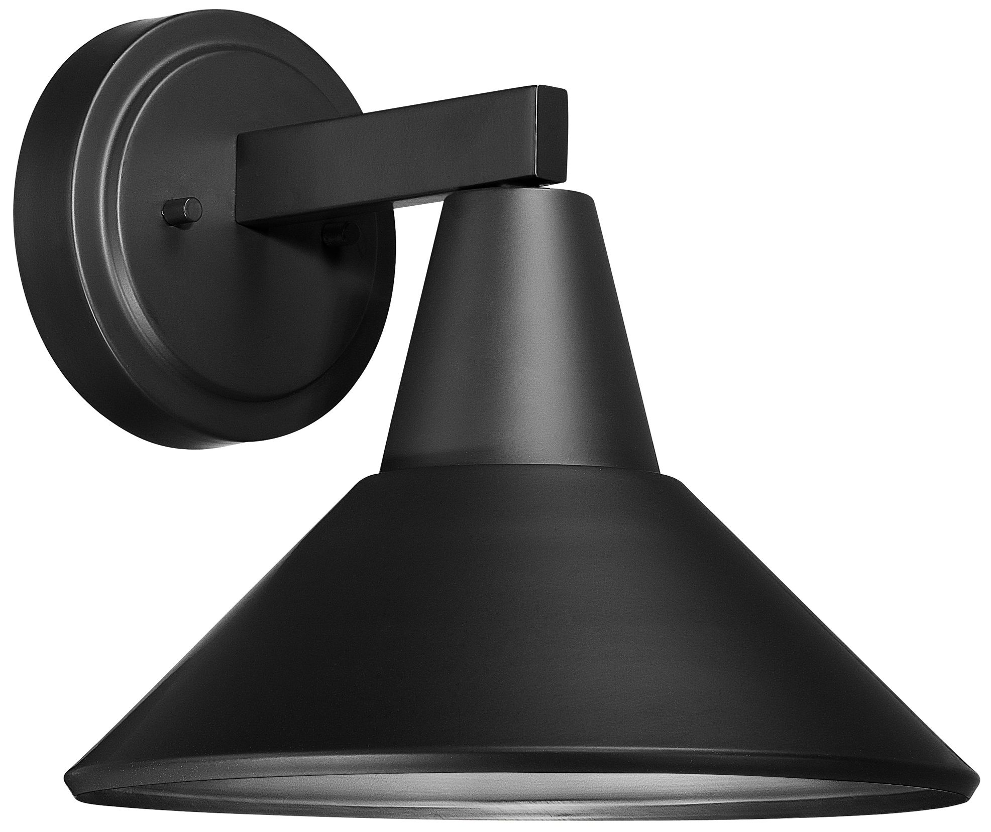 Image 2 Great Outdoors Bay Crest 1-Light 11-in Coal Black Outdoor Wall Light