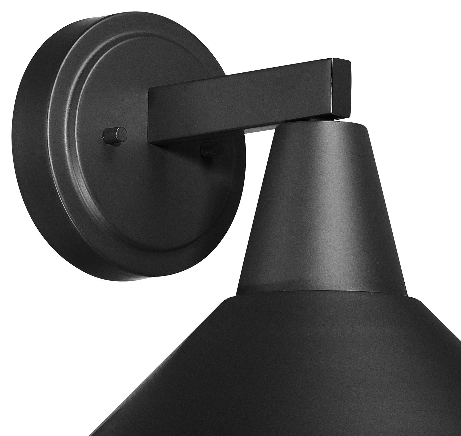 Image 5 Great Outdoors Bay Crest 1-Light 11-in Coal Black Outdoor Wall Light more views