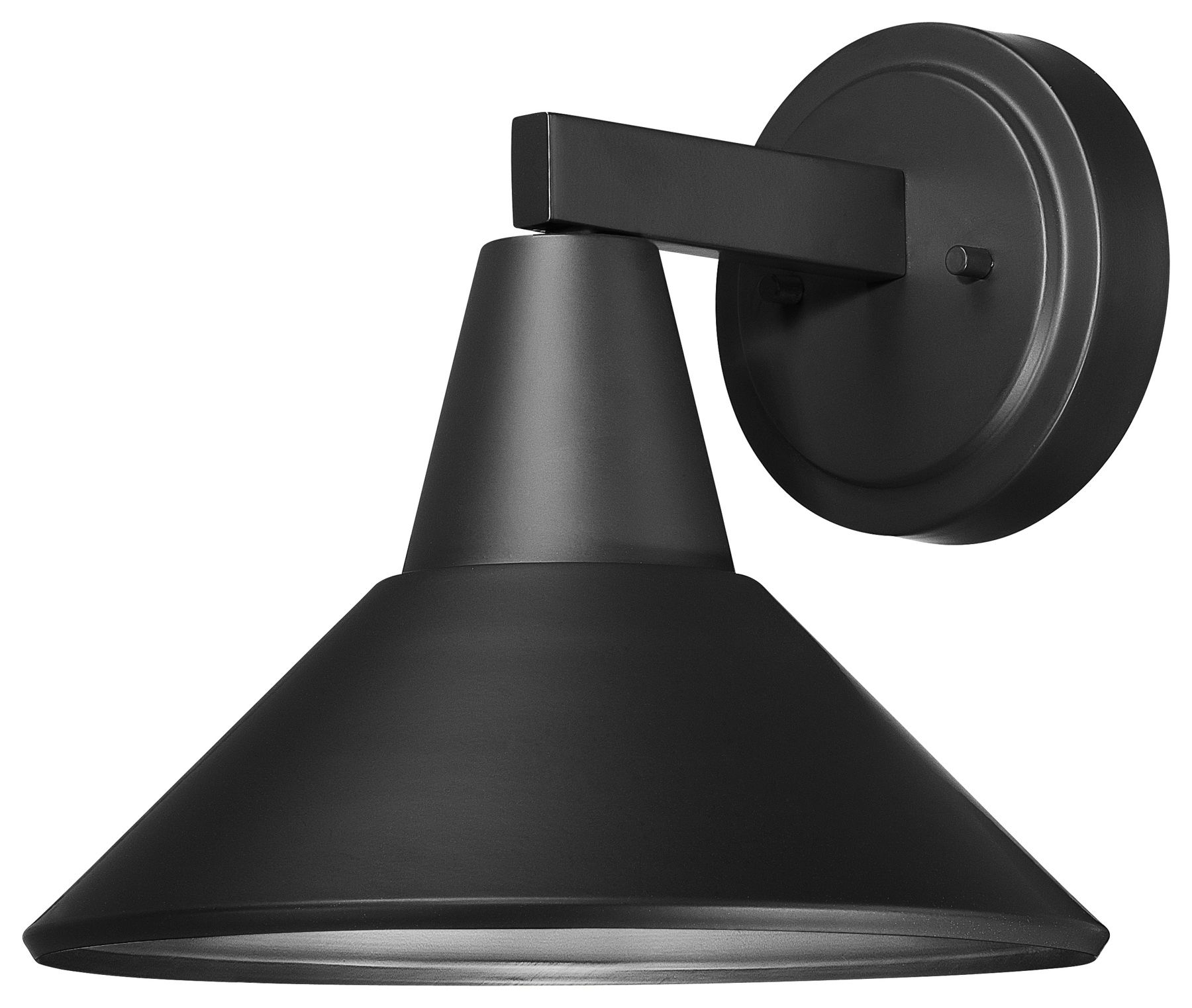 Image 7 Great Outdoors Bay Crest 1-Light 11-in Coal Black Outdoor Wall Light more views