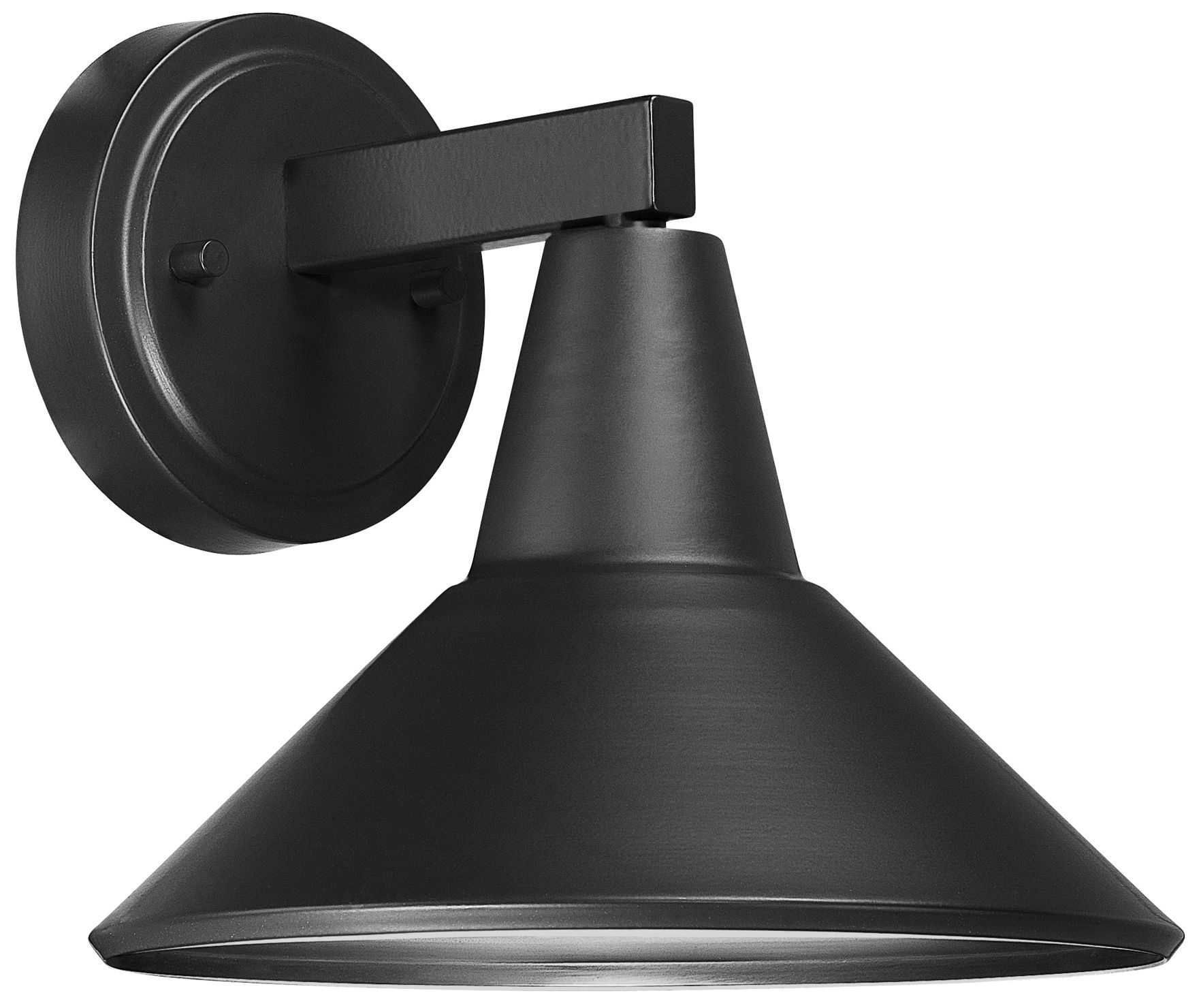 Great Outdoors Bay Crest 1-Light 8.88-in Coal Black Outdoor Wall Light