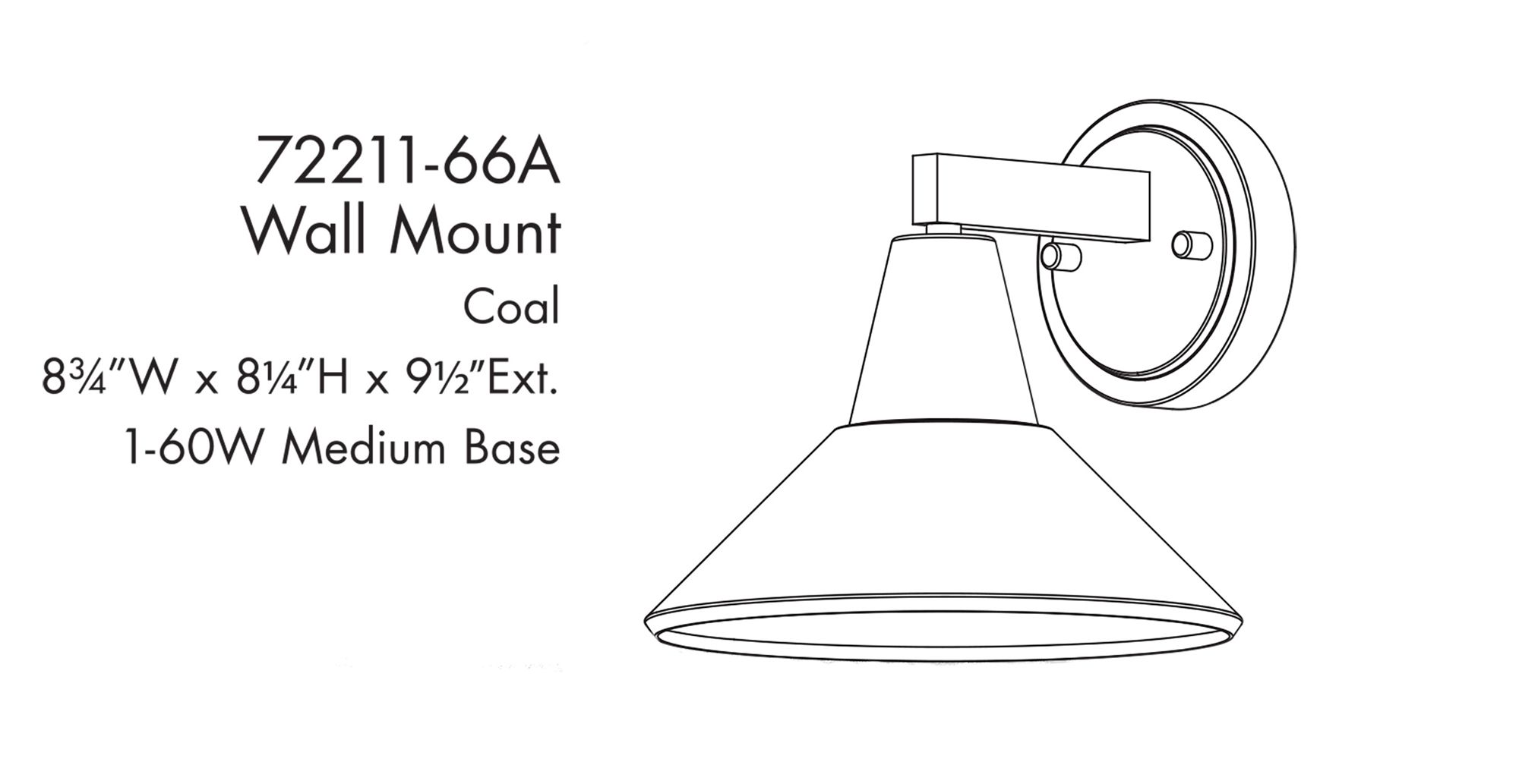 Image 4 Great Outdoors Bay Crest 1-Light 8.88-in Coal Black Outdoor Wall Light more views