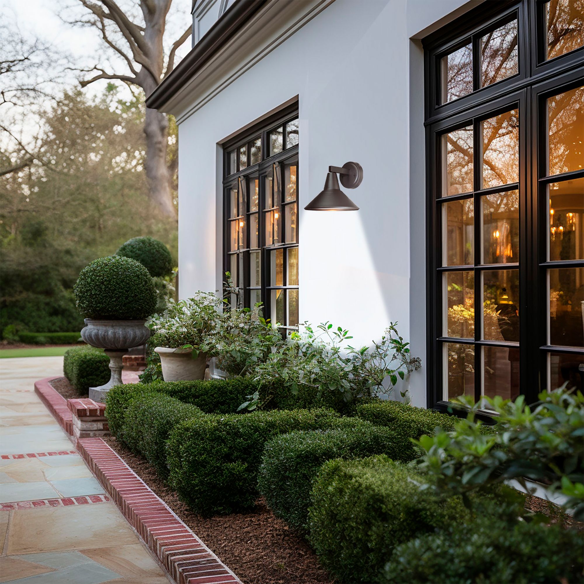 Image 3 Great Outdoors Bay Crest 1-Light 8.88-in Dorian Bronze Outdoor Wall Light more views