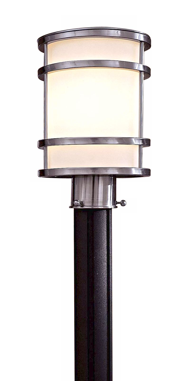 Image 2 Great Outdoors Bay View 1-Lt 12.25-in Brushed Stainless Outdoor Post Light