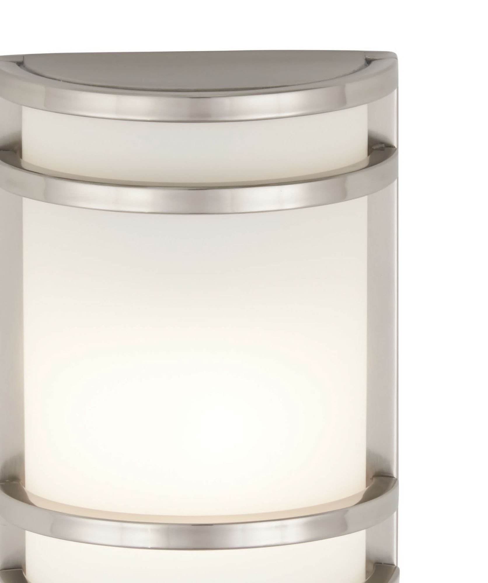 Image 3 Great Outdoors Bay View LED 9.5-in Brush Stainless Outdoor Pocket Lantern more views