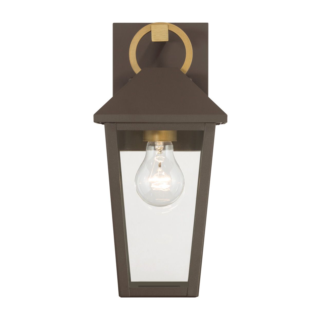 Image 2 Great Outdoors Bayra 1-Lt 6-in Brass and Bronze Outdoor Lantern Wall Light more views