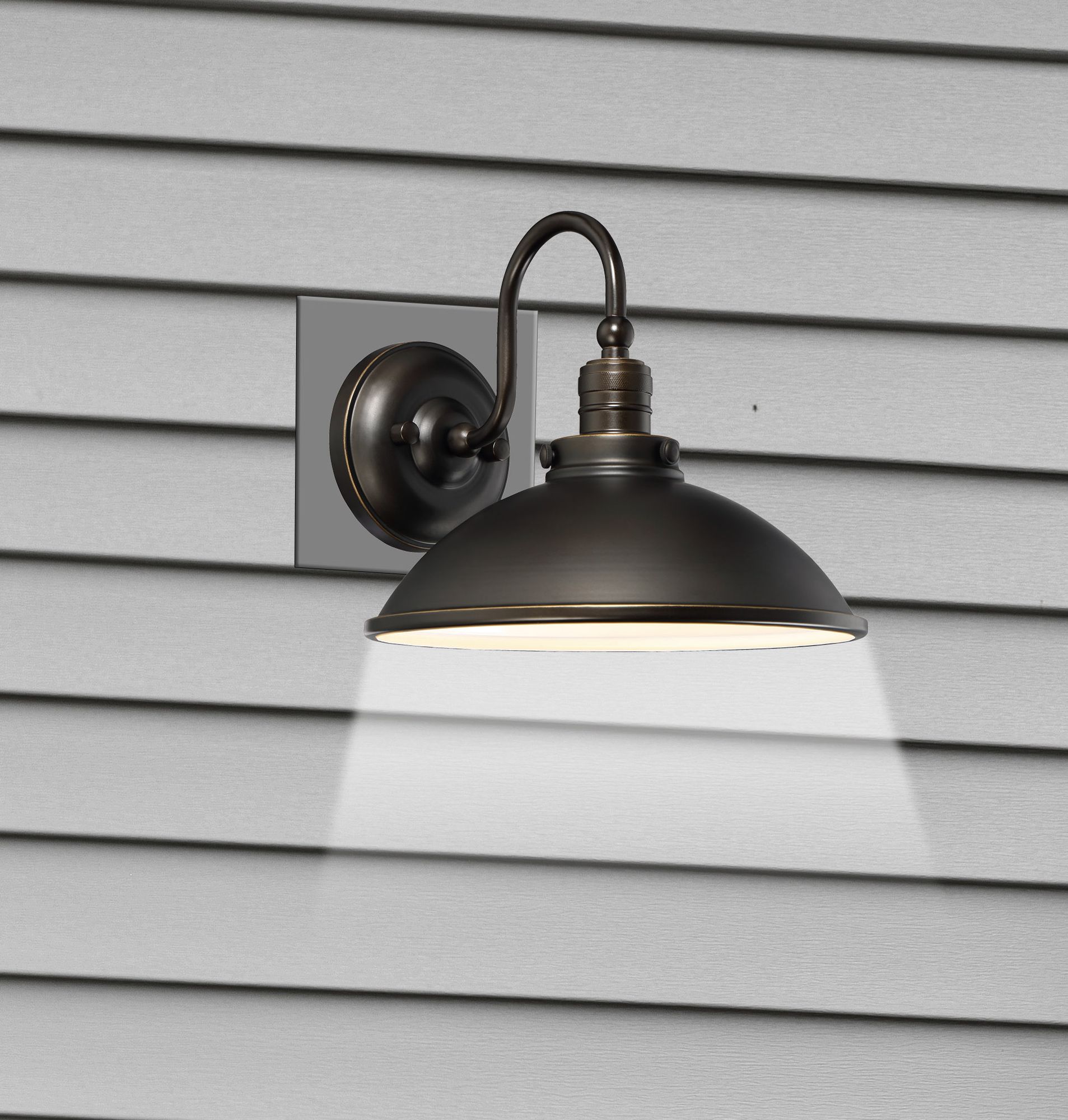 Image 3 Great Outdoors Baytree Lane LED 11-in Oil Rubbed Bronze Outdoor Wall Light more views
