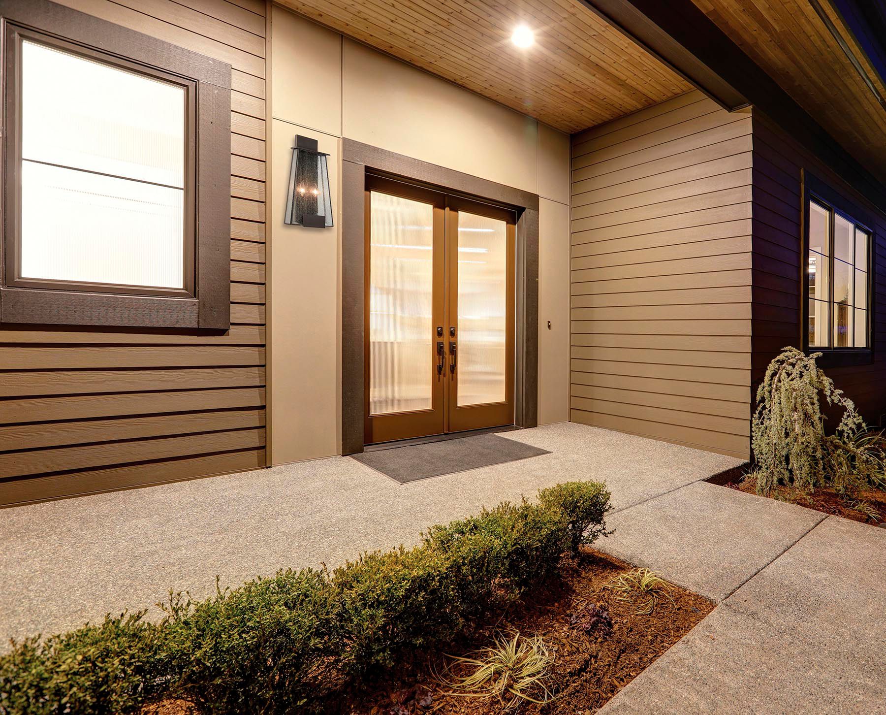 Image 3 Great Outdoors Bistro Dawn 3-Light 11-in Dakota Bronze Outdoor Wall Light more views