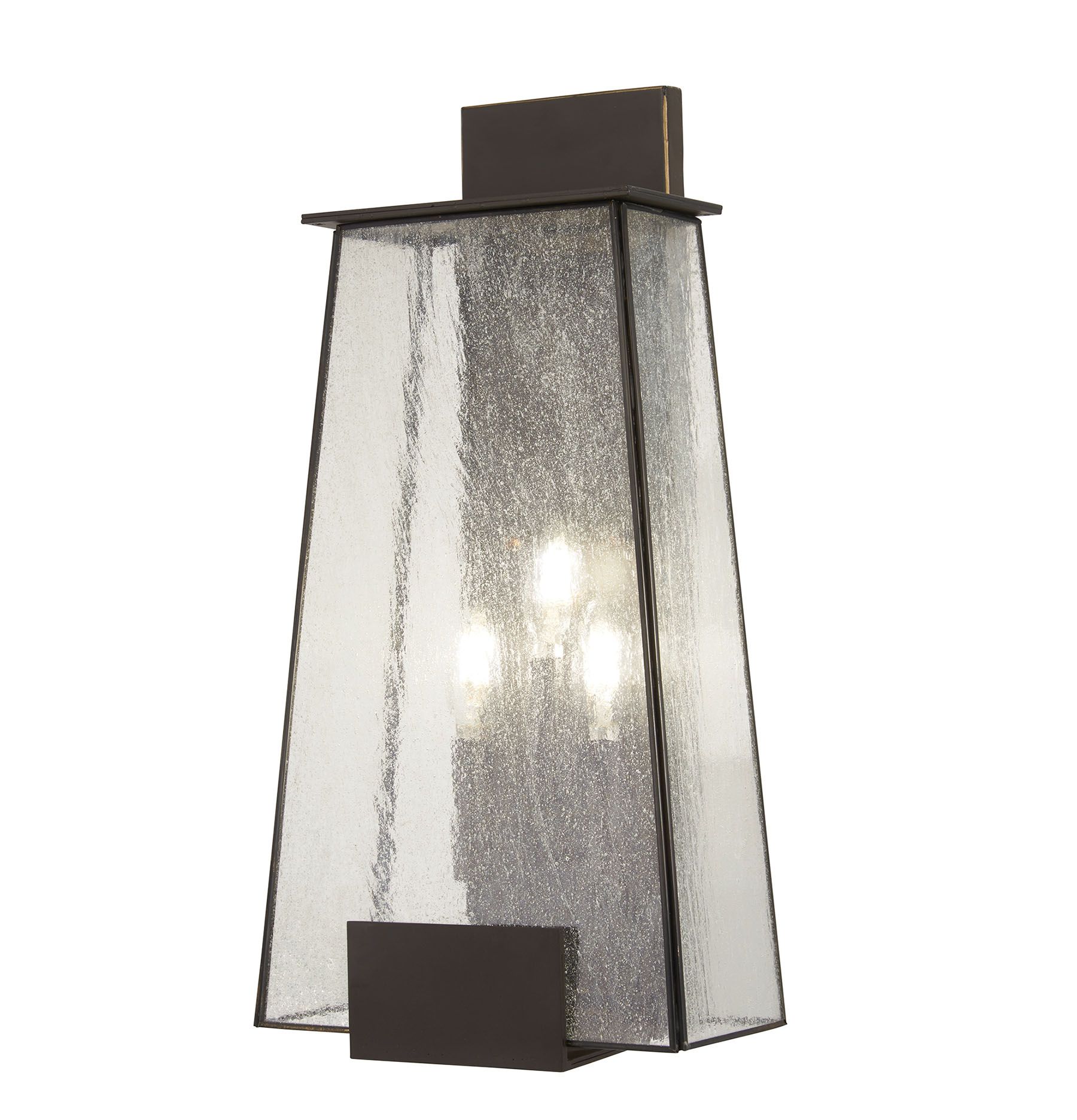 Image 6 Great Outdoors Bistro Dawn 3-Light 11-in Dakota Bronze Outdoor Wall Light more views
