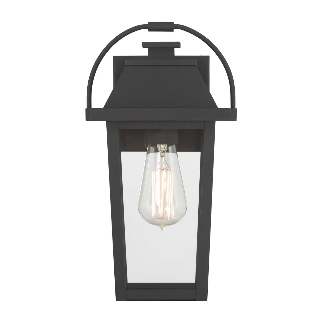 Image 2 Great Outdoors Branwyn 1-Light 13-in Sand Coal Black Outdoor Wall Light more views