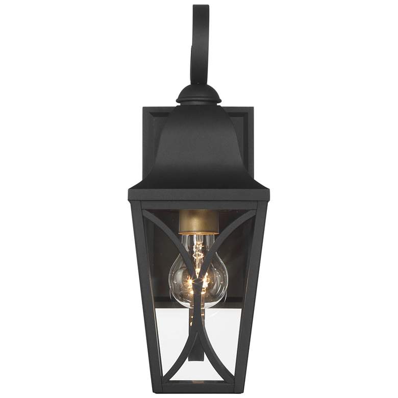 Image 3 Great Outdoors Cardigan 1-Light 5.5-in Black and Brass Outdoor Wall Mount more views