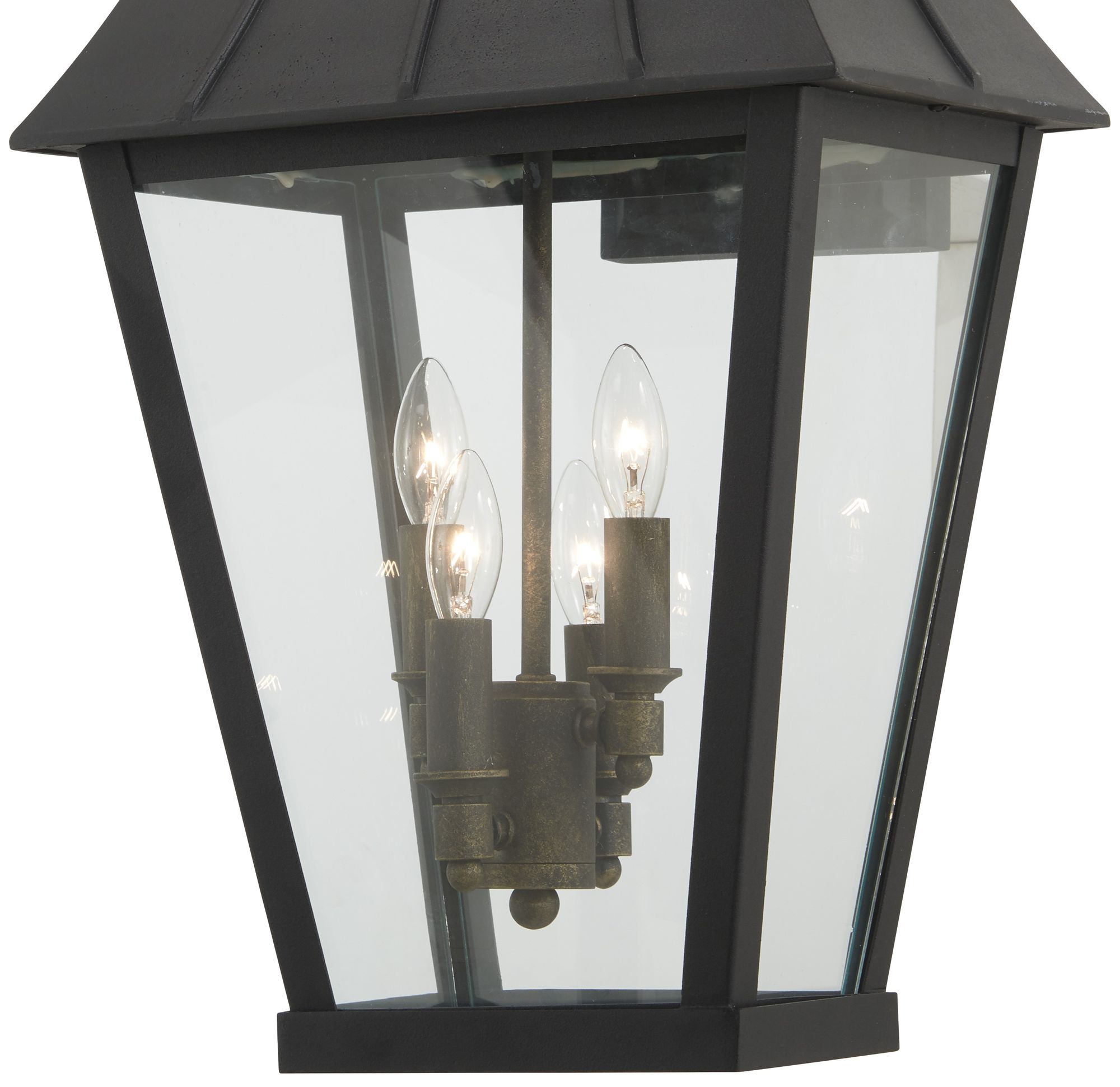Image 3 Great Outdoors Chateau Grande 4-Light Coal Black Outdoor Wall Light more views