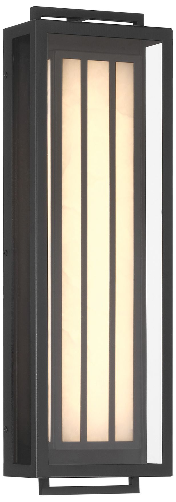 Great Outdoors Eastly 1-Light 6.75-in Black Outdoor Wall Mount with Shade