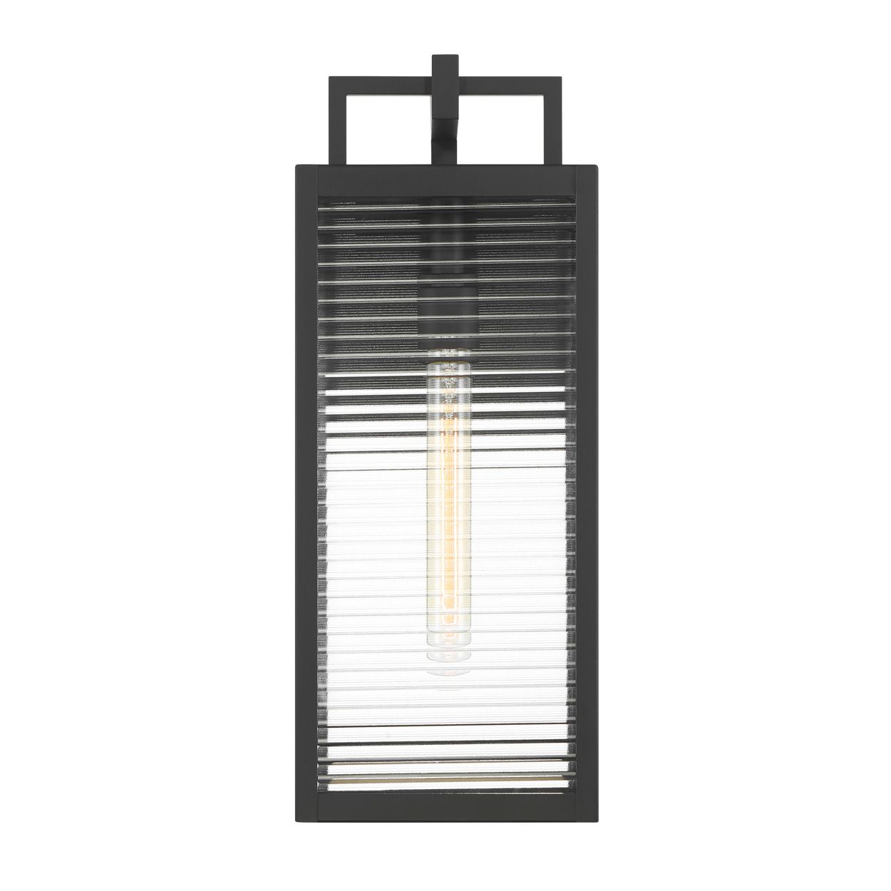 Thumbnail2 of Great Outdoors Edgewood 1-Light 19-in Dark Matte Black Outdoor Wall Light more views