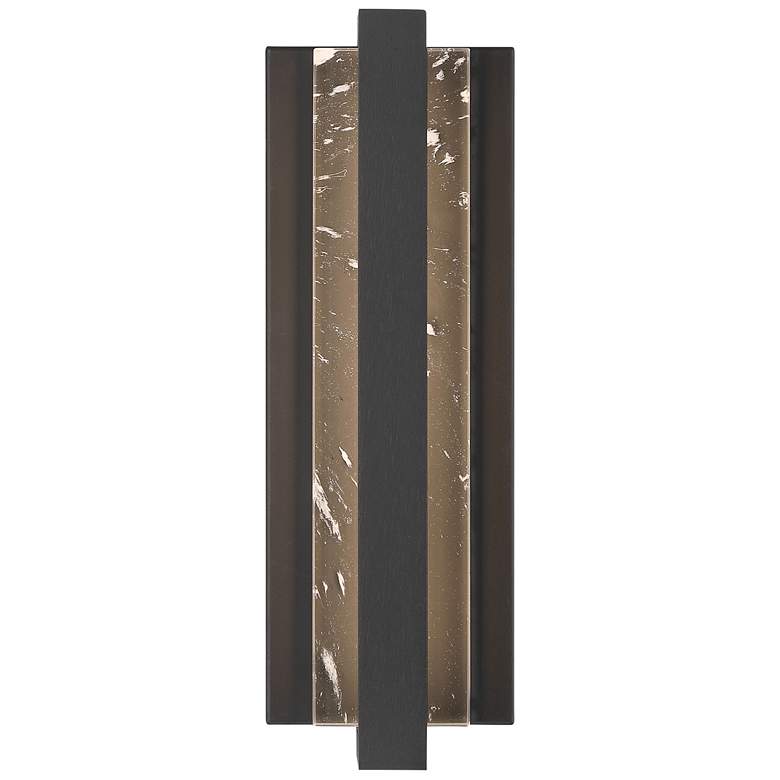 Image 1 Great Outdoors Hvar 1-Light 5.13-in Black Outdoor Wall Mount with Shade