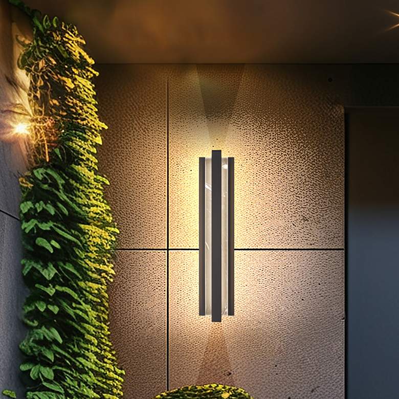 Image 6 Great Outdoors Hvar 1-Light 5.13-in Black Outdoor Wall Mount with Shade more views