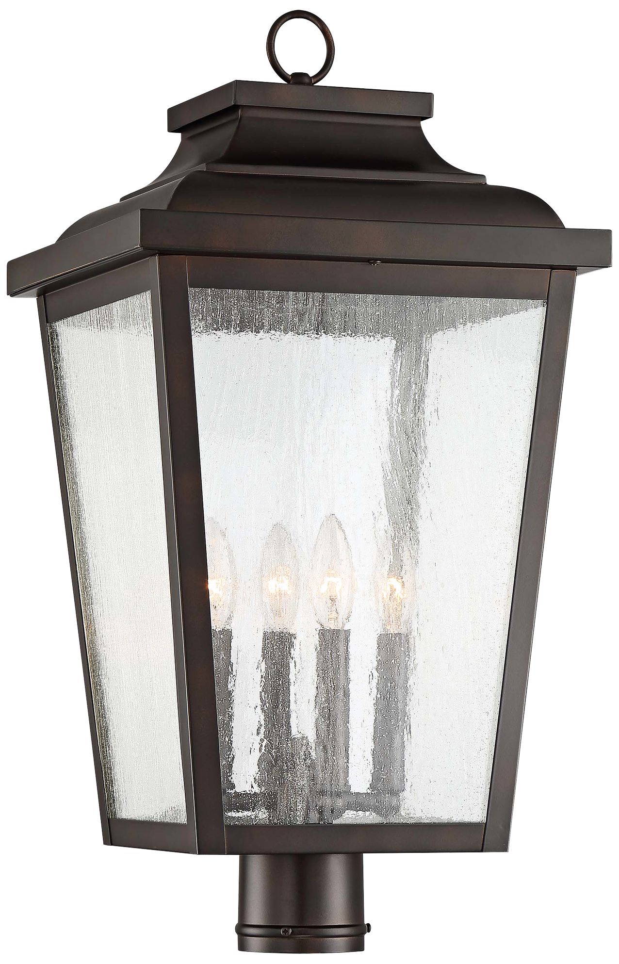 Great Outdoors Irvington Manor 4-Light Chelesa Bronze Outdoor Post Mount