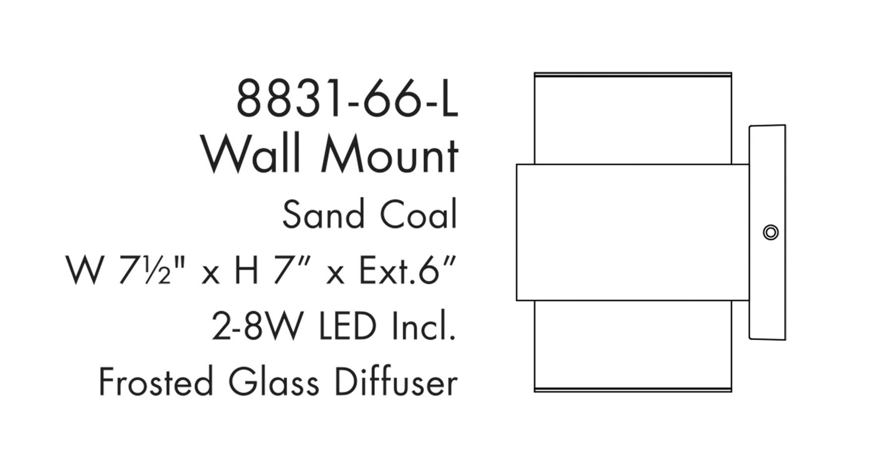 Great Outdoors Ladner Lane 2-Light LED Sand Black Outdoor Wall Mount