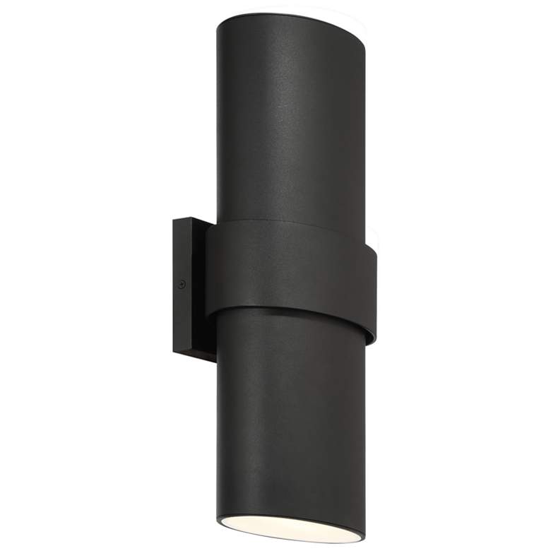 Image 2 Great Outdoors Ladner Lane 2-Light LED Sand Black Outdoor Wall Mount