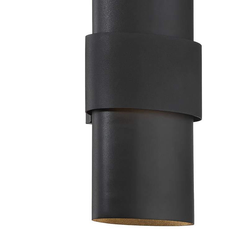 Image 4 Great Outdoors Ladner Lane 2-Light LED Sand Black Outdoor Wall Mount more views