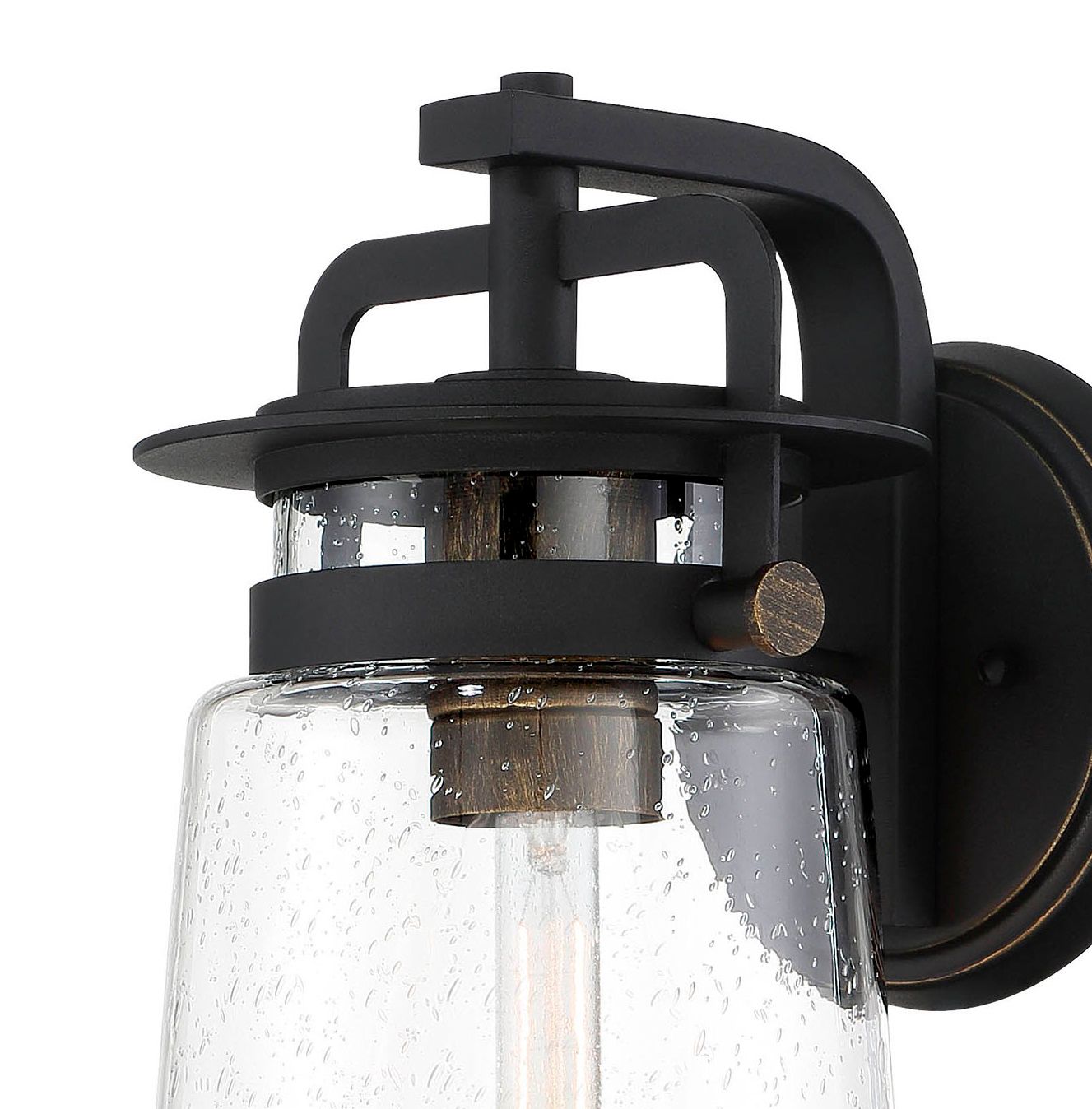 Image 3 Great Outdoors Maribel Heights 1-Lt Sand Coal and Gold Outdoor Wall Light more views