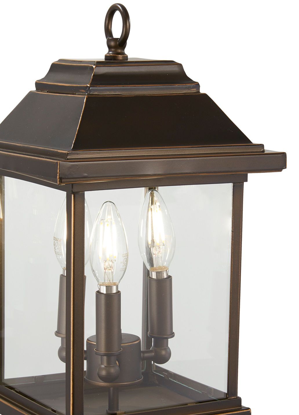 Image 3 Great Outdoors Mariners Pointe 3-Light Bronze Outdoor Post Mount more views