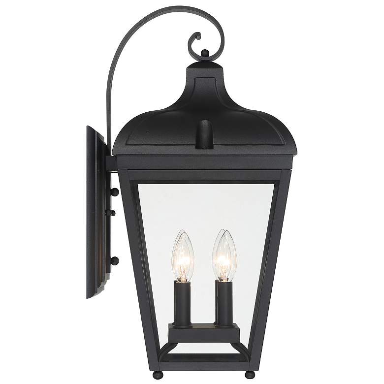 Image 5 Great Outdoors Marquee 4-Light 10-in Black Outdoor Wall Mount with Shades more views