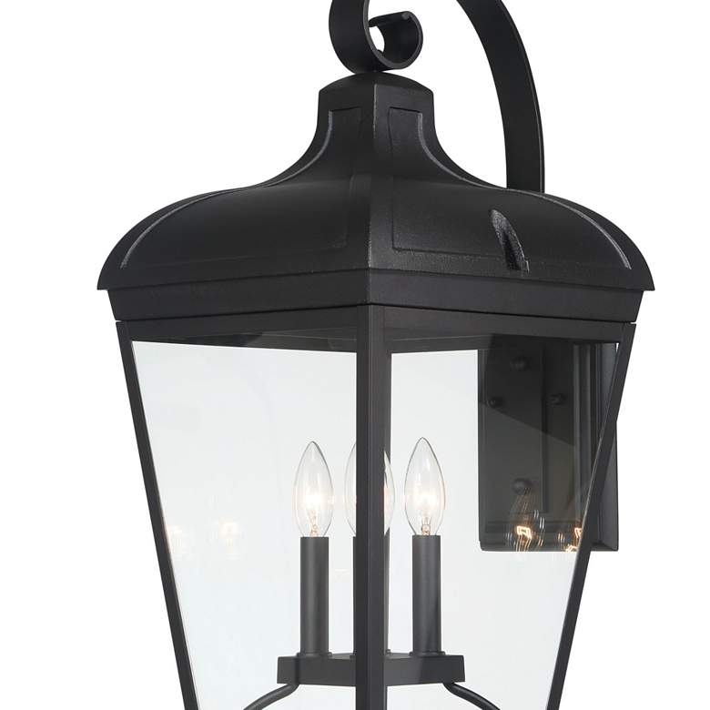 Image 2 Great Outdoors Marquee 4-Light 12-in Black Outdoor Wall Mount with Shades more views