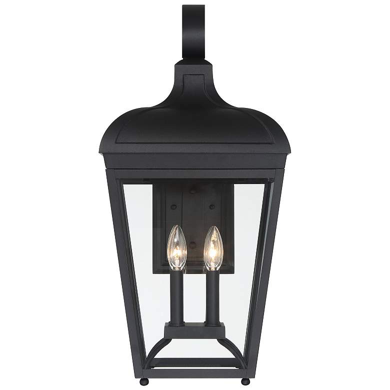 Image 3 Great Outdoors Marquee 4-Light 12-in Black Outdoor Wall Mount with Shades more views