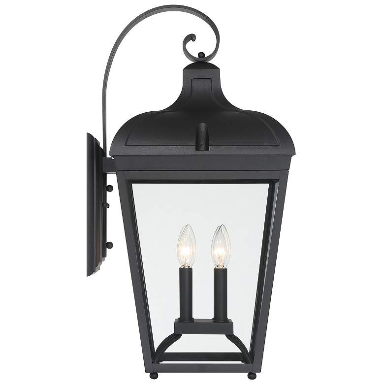 Image 4 Great Outdoors Marquee 4-Light 12-in Black Outdoor Wall Mount with Shades more views