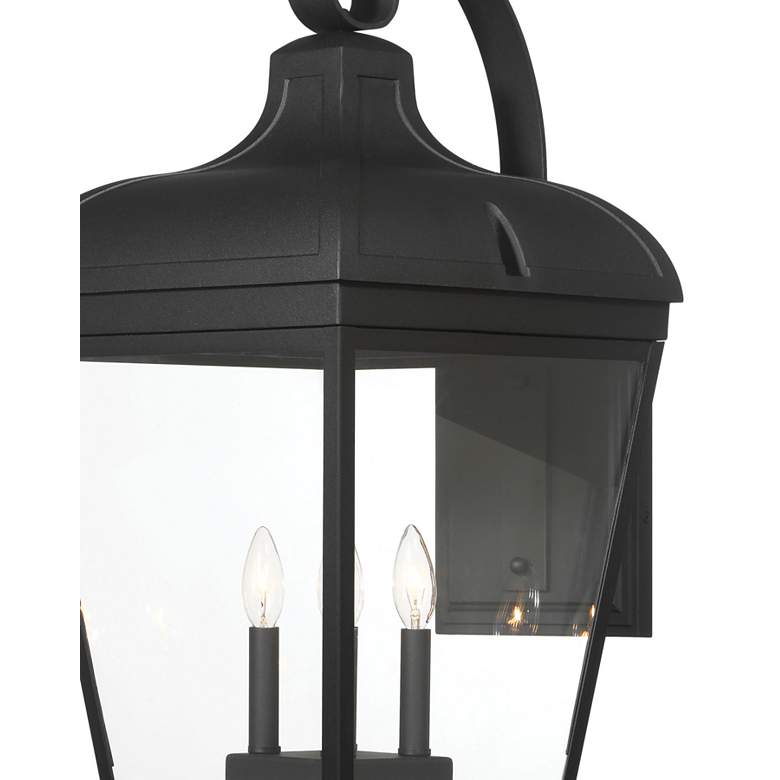 Image 2 Great Outdoors Marquee 4-Light 14-in Black Outdoor Wall Mount with Shades more views