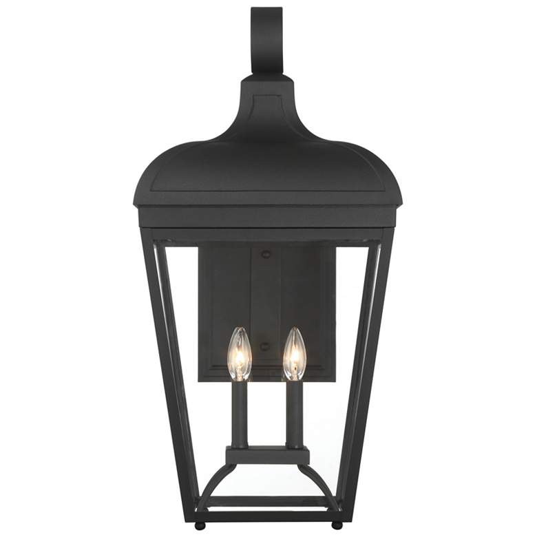Image 3 Great Outdoors Marquee 4-Light 14-in Black Outdoor Wall Mount with Shades more views