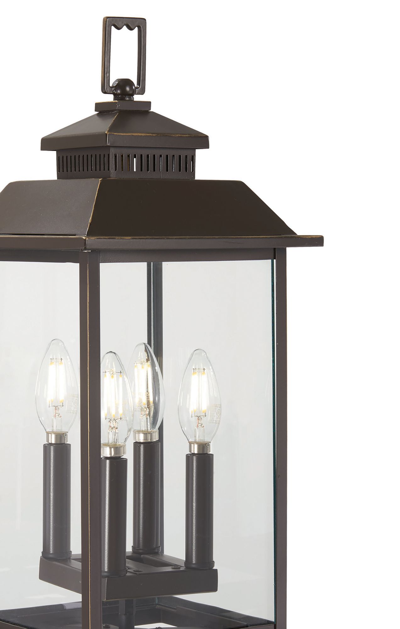 Image 3 Great Outdoors Miners Loft 4-Lt 22.5in Oil Rubbed Bronze Outdoor Post Mount more views