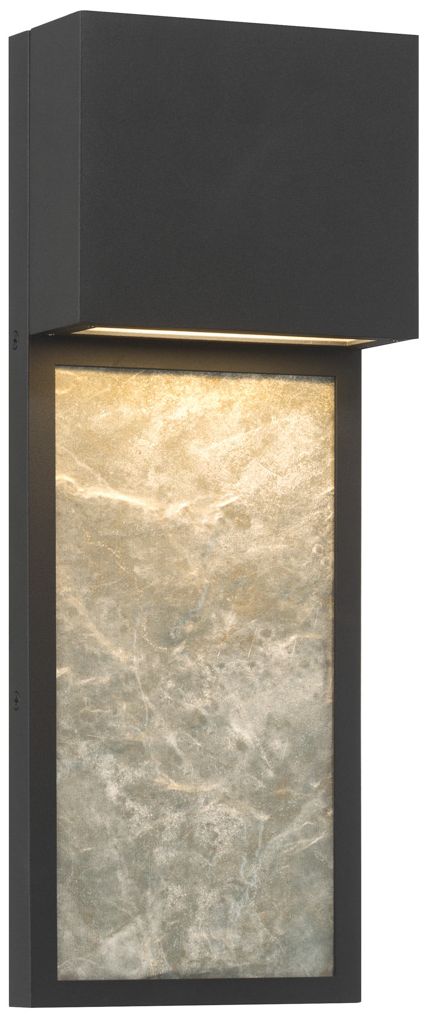 Great Outdoors Norrin LED 16-in Sand Coal Black Outdoor Wall Sconce