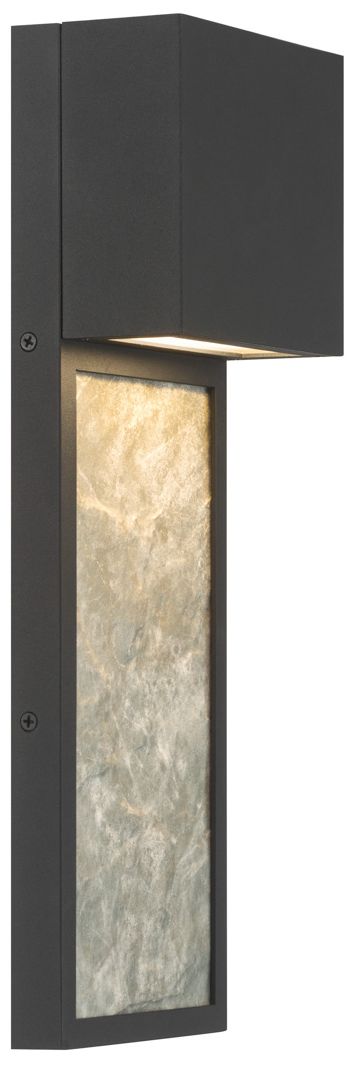 Image 3 Great Outdoors Norrin LED 16-in Sand Coal Black Outdoor Wall Sconce more views