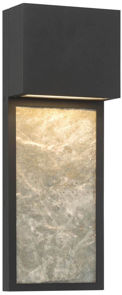 Image 6 Great Outdoors Norrin LED 16-in Sand Coal Black Outdoor Wall Sconce more views