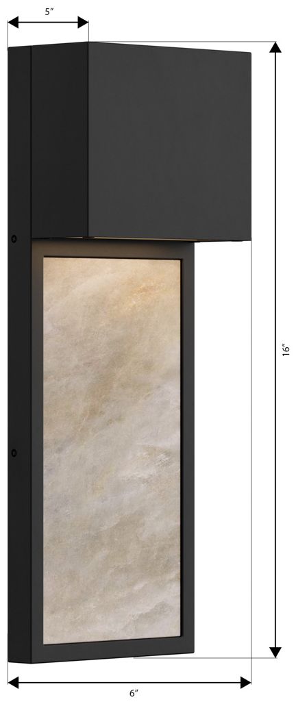 Great Outdoors Norrin LED 16-in Sand Coal Black Outdoor Wall Sconce