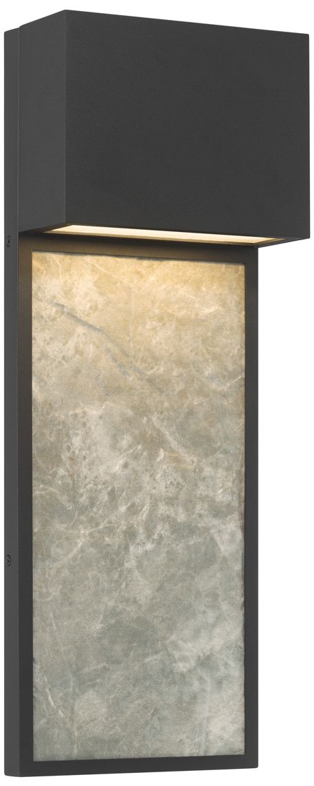 Great Outdoors Norrin LED 21.25-in Sand Coal Black Outdoor Wall Sconce