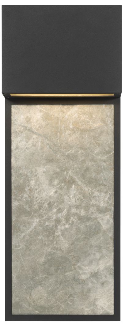Great Outdoors Norrin LED 21.25-in Sand Coal Black Outdoor Wall Sconce