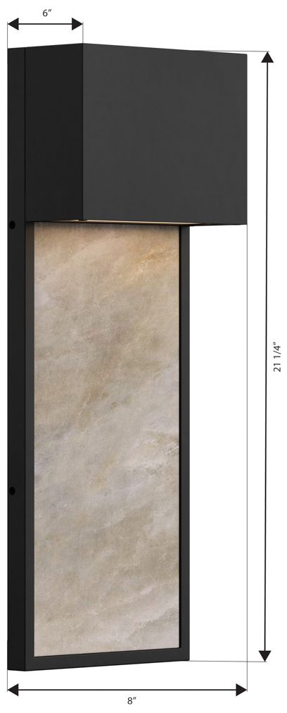 Great Outdoors Norrin LED 21.25-in Sand Coal Black Outdoor Wall Sconce