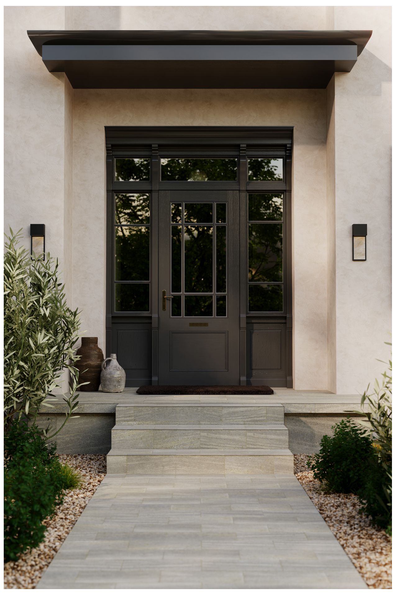 Image 4 Great Outdoors Norrin LED 6-in Sand Coal Black Outdoor Wall Sconce more views