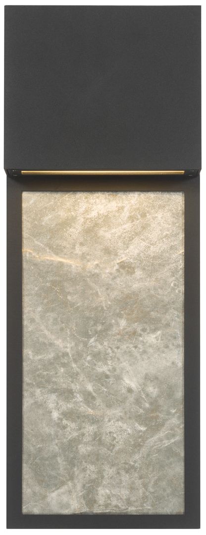 Image 7 Great Outdoors Norrin LED 6-in Sand Coal Black Outdoor Wall Sconce more views