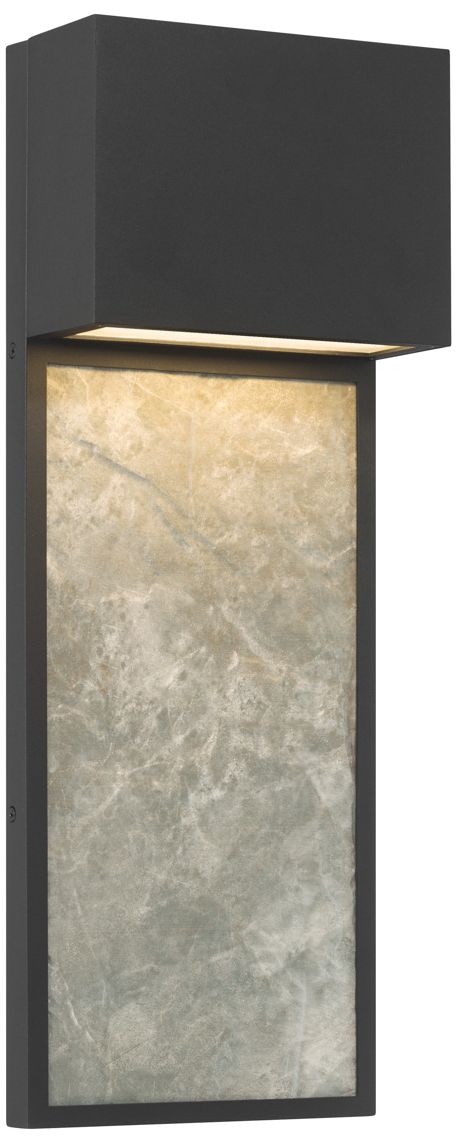 Thumbnail1 of Great Outdoors Norrin LED 8-in Sand Coal Black Outdoor Wall Sconce