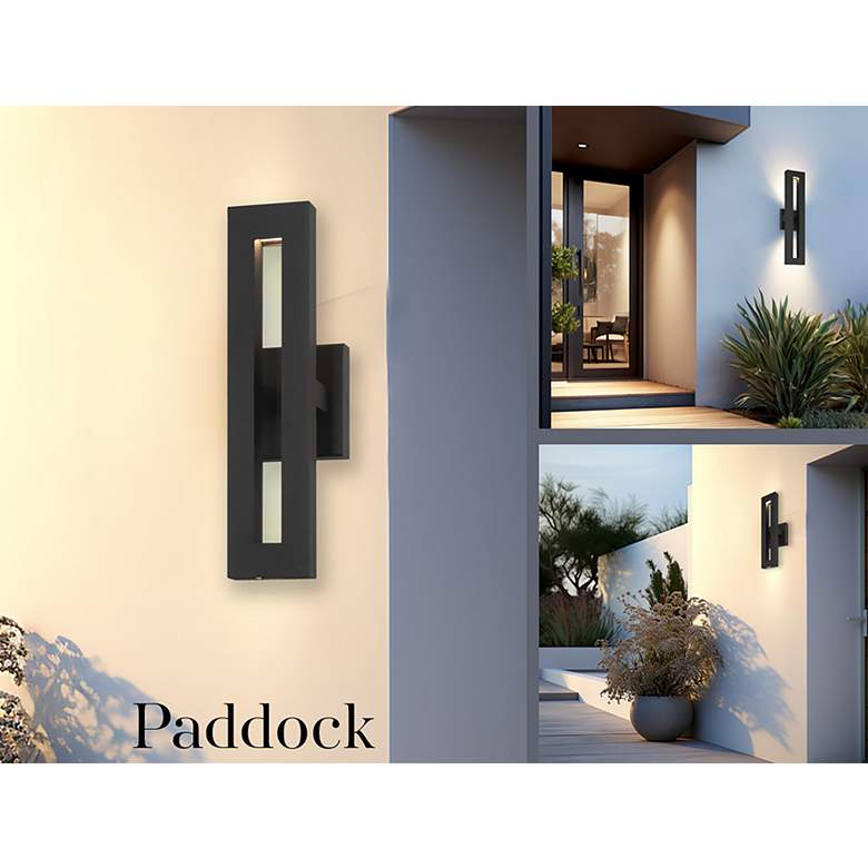 Image 7 Great Outdoors Paddock 1-Light 5-in Black Outdoor Wall Mount with Shade more views