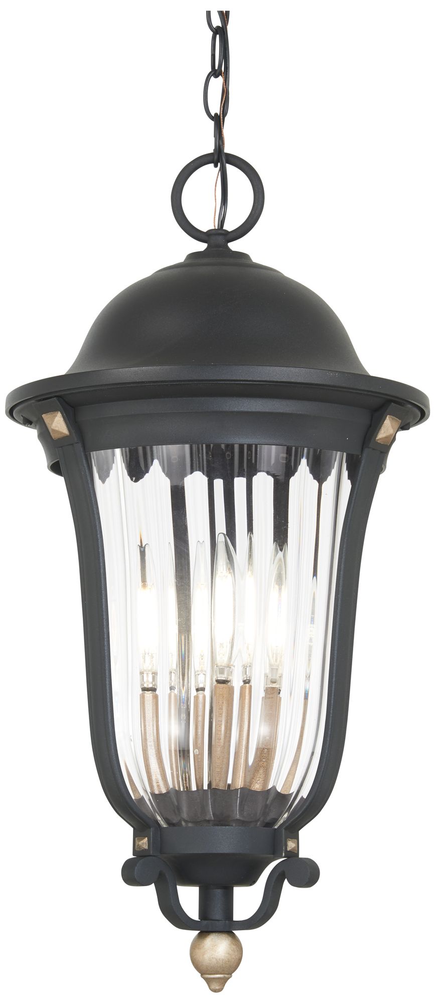 Great Outdoors Peale Street 4-Light Sand Coal Outdoor Pendant