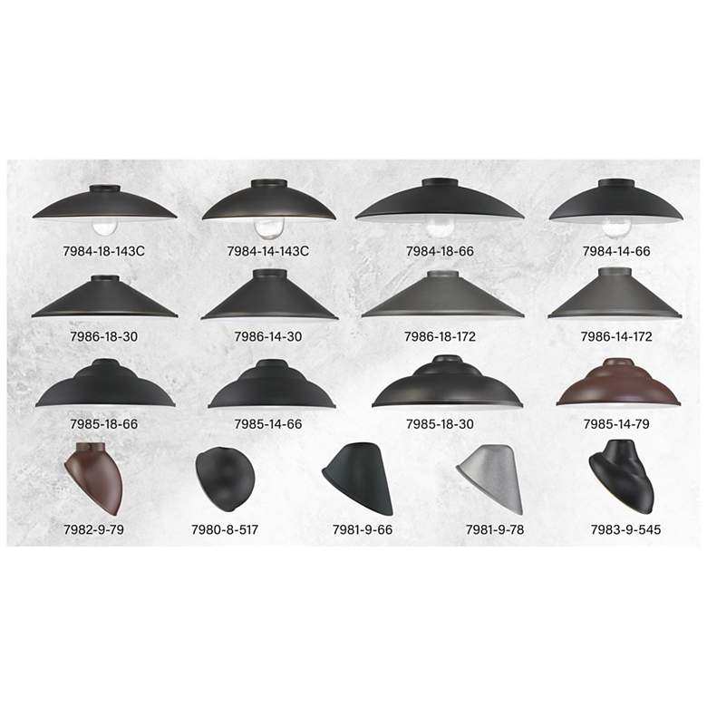 Image 2 Great Outdoors RLM 18-in Black Outdoor Metal and Glass Shades for Light more views