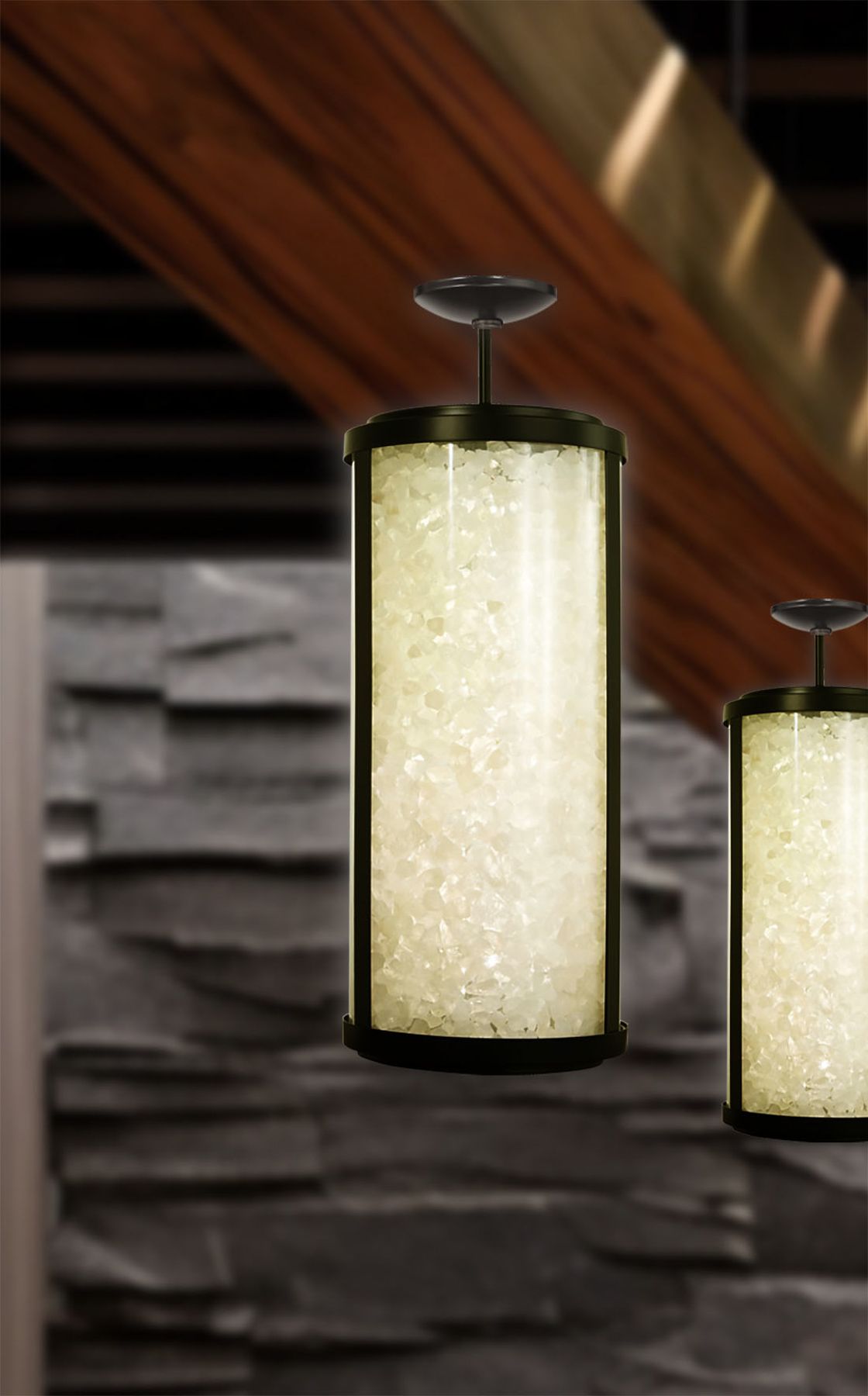 Image 5 Great Outdoors Salt Creek LED 13.13-in Outdoor Black Pendant with Shade more views